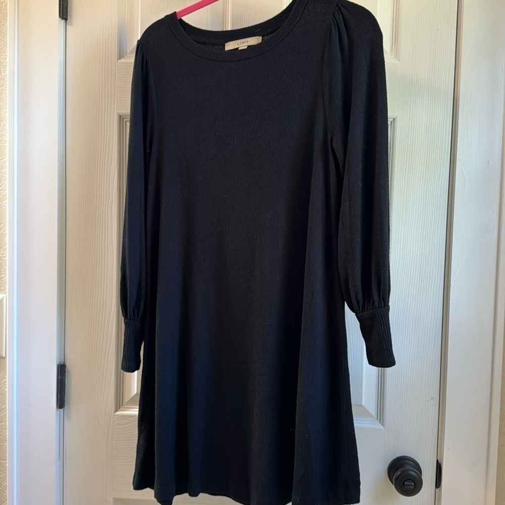 Loft Black Long Sleeve Dress Size Small